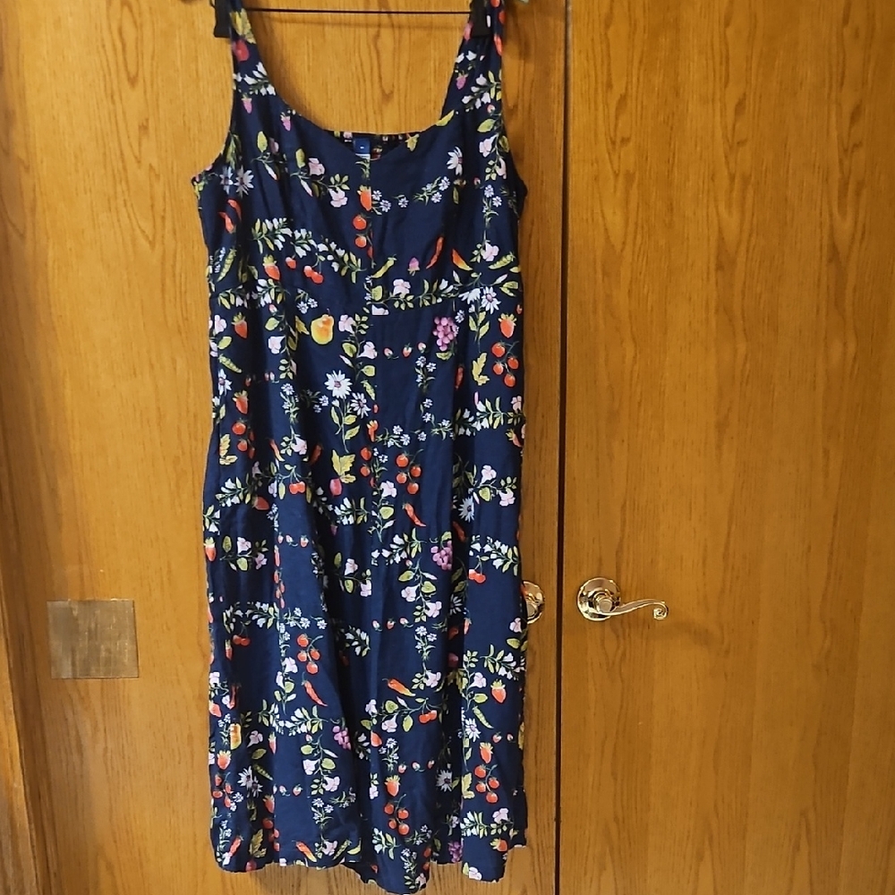 Old Navy Navy Blue Floral Dress